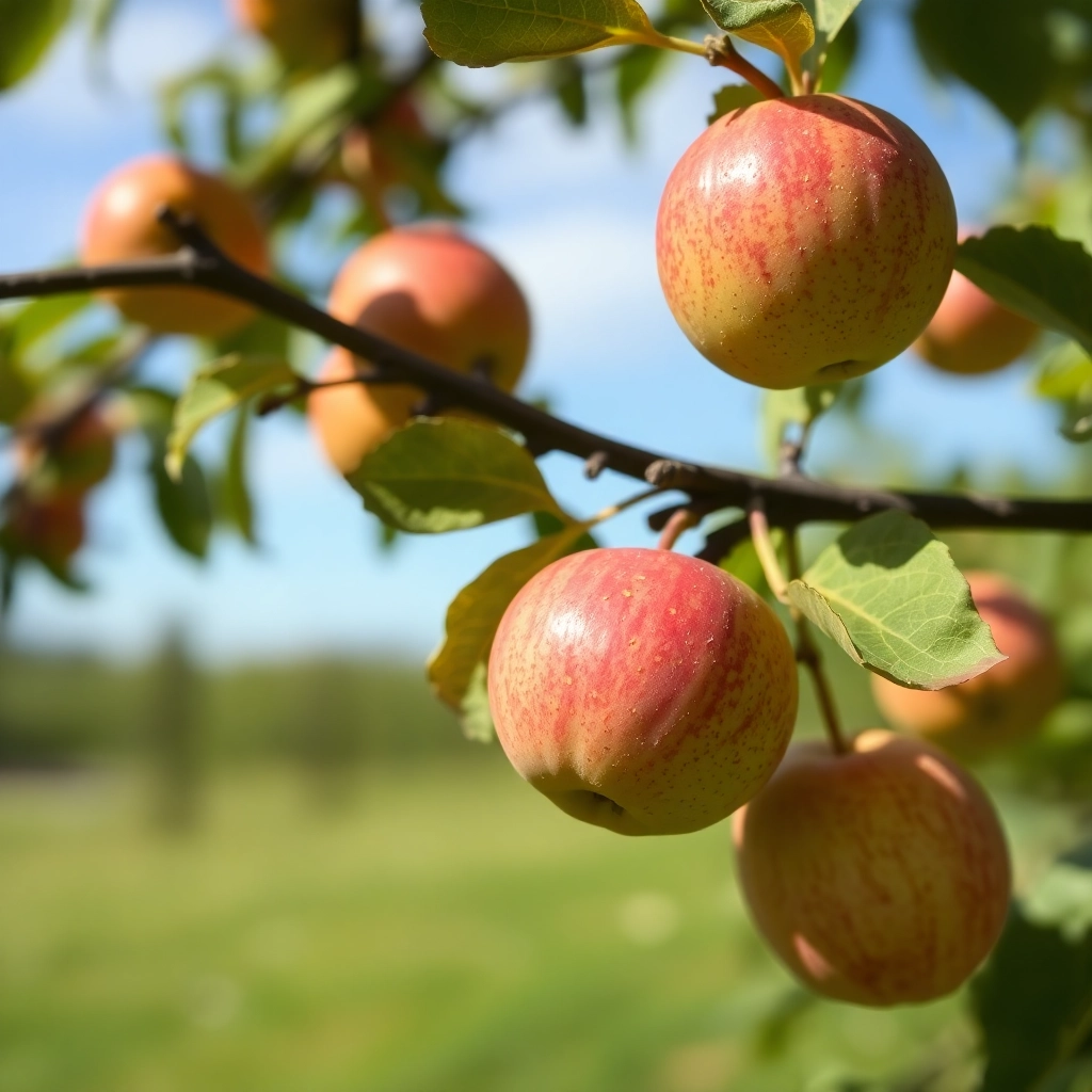Free AI Apple On Tree iPhone Appealing Background